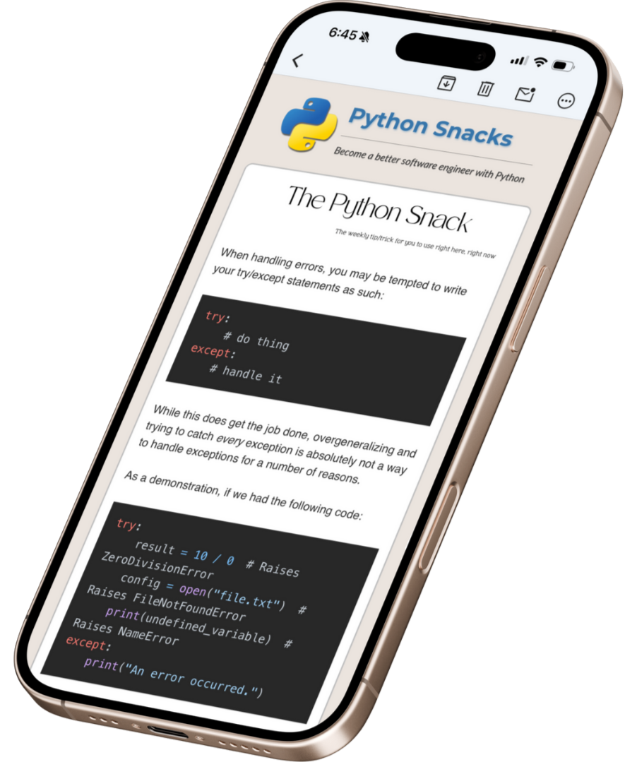 Python Snacks Subscribe